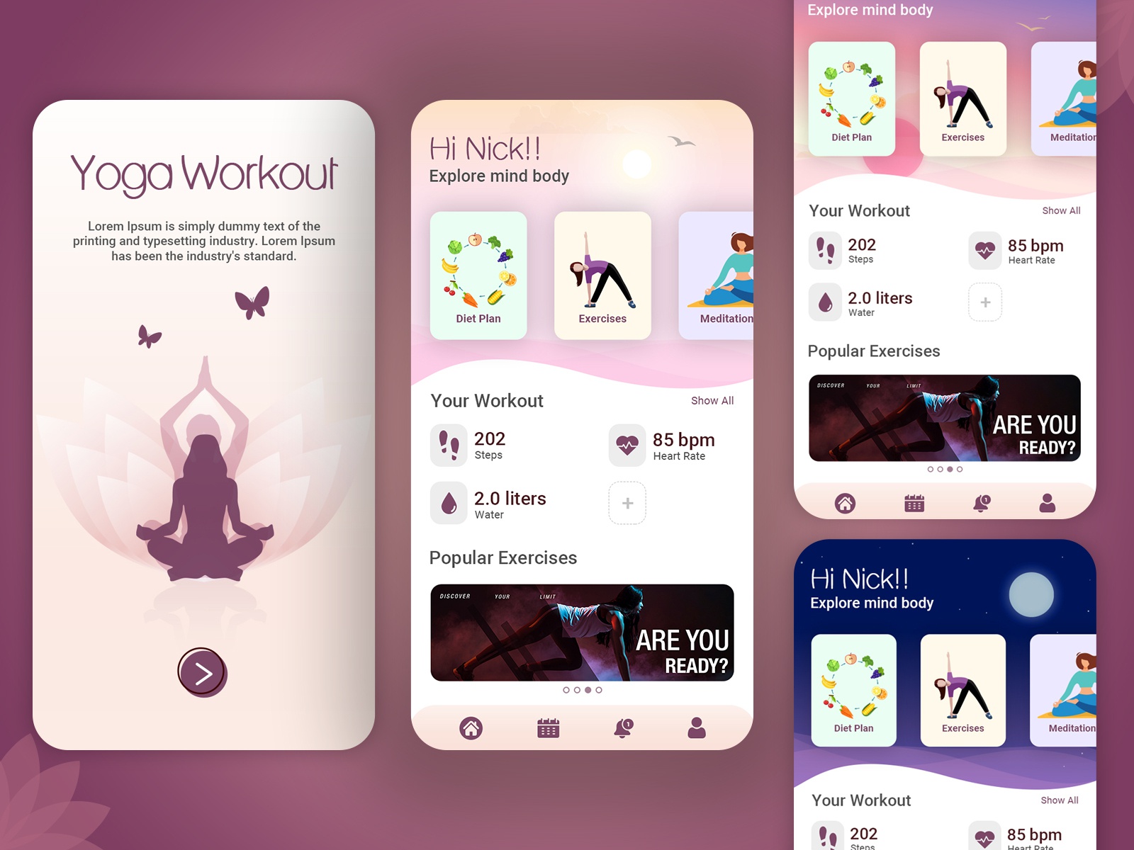 Yoga Workout Mobile Application